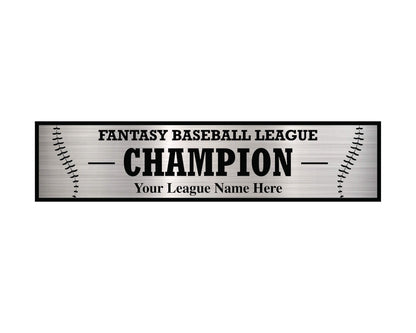 TrophySmack 3 Column Baseball / Fantasy Baseball League Plate