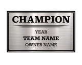 TrophySmack 3 Column Single Winner League Plate