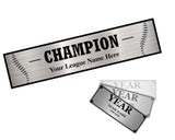 Perpetual Baseball Trophy Engravings - 3 Column - Silver