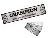 Perpetual Basketball Trophy Engravings - 3 Column - Silver