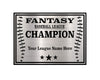 TrophySmack Square Base Baseball / Fantasy Baseball League Plate