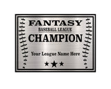 TrophySmack Square Base Baseball / Fantasy Baseball League Plate