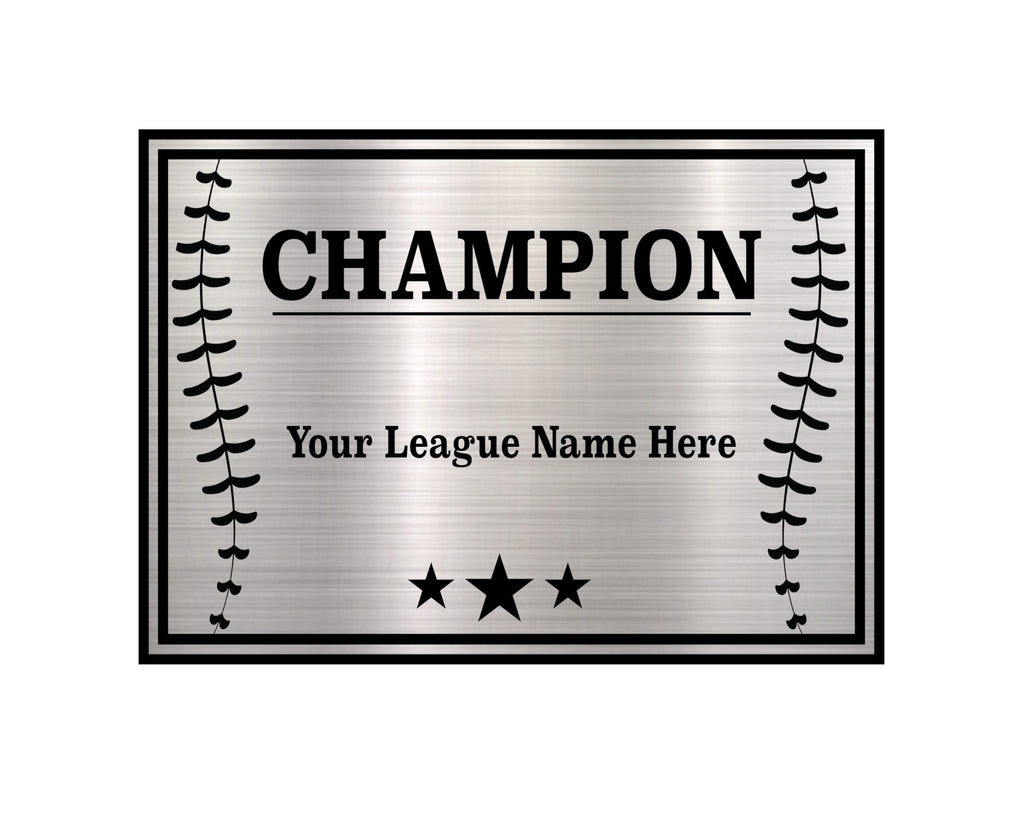 TrophySmack Square Base Baseball / Fantasy Baseball League Plate